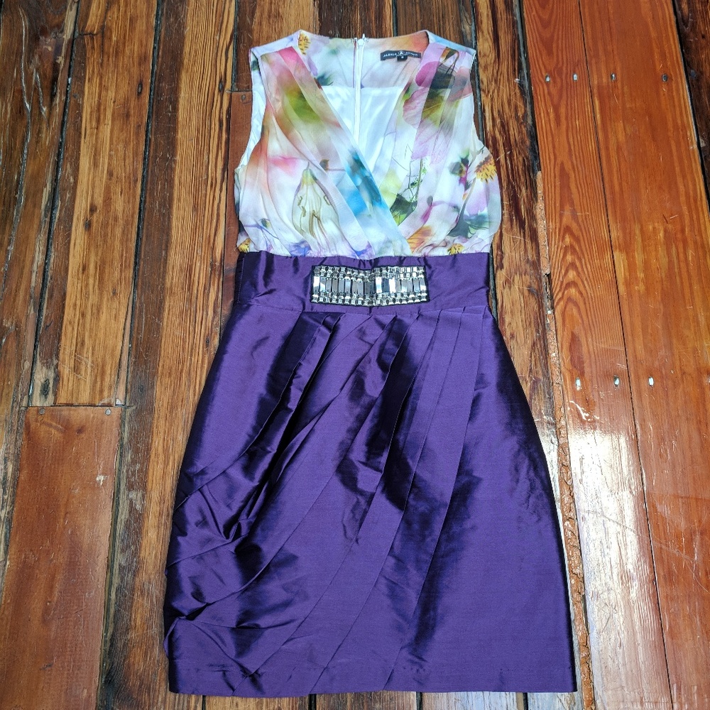 Alexia Admor EUC purple floral party dress